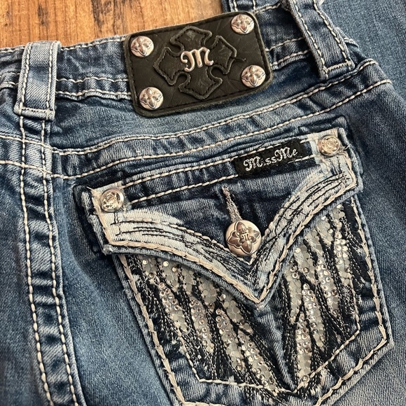 Miss Me Blue Skinny Jeans Classic Denim - Picture 4 of 4